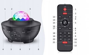 LED zvaigžņu projektors цена и информация | Праздничные декорации | 220.lv