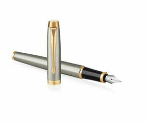 Tintes pildspalva - Parker IM Brushed Metal GT Medium cena un informācija | Rakstāmpiederumi | 220.lv