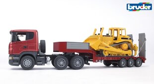 Bruder Scania трейлер + CAT бульдозер цена и информация | Конструктор автомобилей игрушки для мальчиков | 220.lv