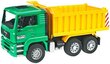 Kravas automašīna Bruder zaļa ar dzeltenu piekabi 02765 cena un informācija | Rotaļlietas zēniem | 220.lv