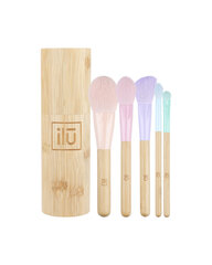 Ilu Set of 5 Makeup Brushes + Bamboo Tube цена и информация | Кисти для макияжа, спонжи | 220.lv