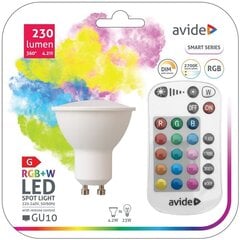 LED lampa Avide Smart RGB 4.2W GU10 230lm ar tālvadības pulti cena un informācija | Spuldzes | 220.lv