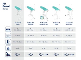 Gludināmais dēlis Leifheit „AirBoard Compact S" cena un informācija | Veļas gludināšana | 220.lv