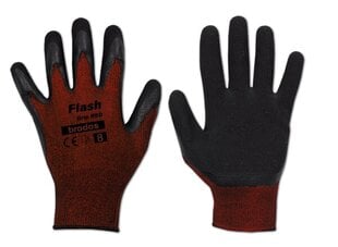 Перчатки защитные FLASH GRIP RED латекс 7 цена и информация | Рабочие перчатки | 220.lv