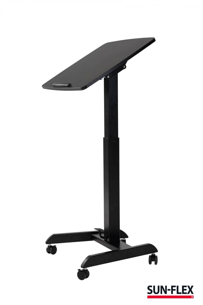 Regulējama augstuma rakstāmgalds SUN-FLEX®EASYDESK PRO, 60x52cm, melns cena un informācija | Datorgaldi, rakstāmgaldi, biroja galdi | 220.lv