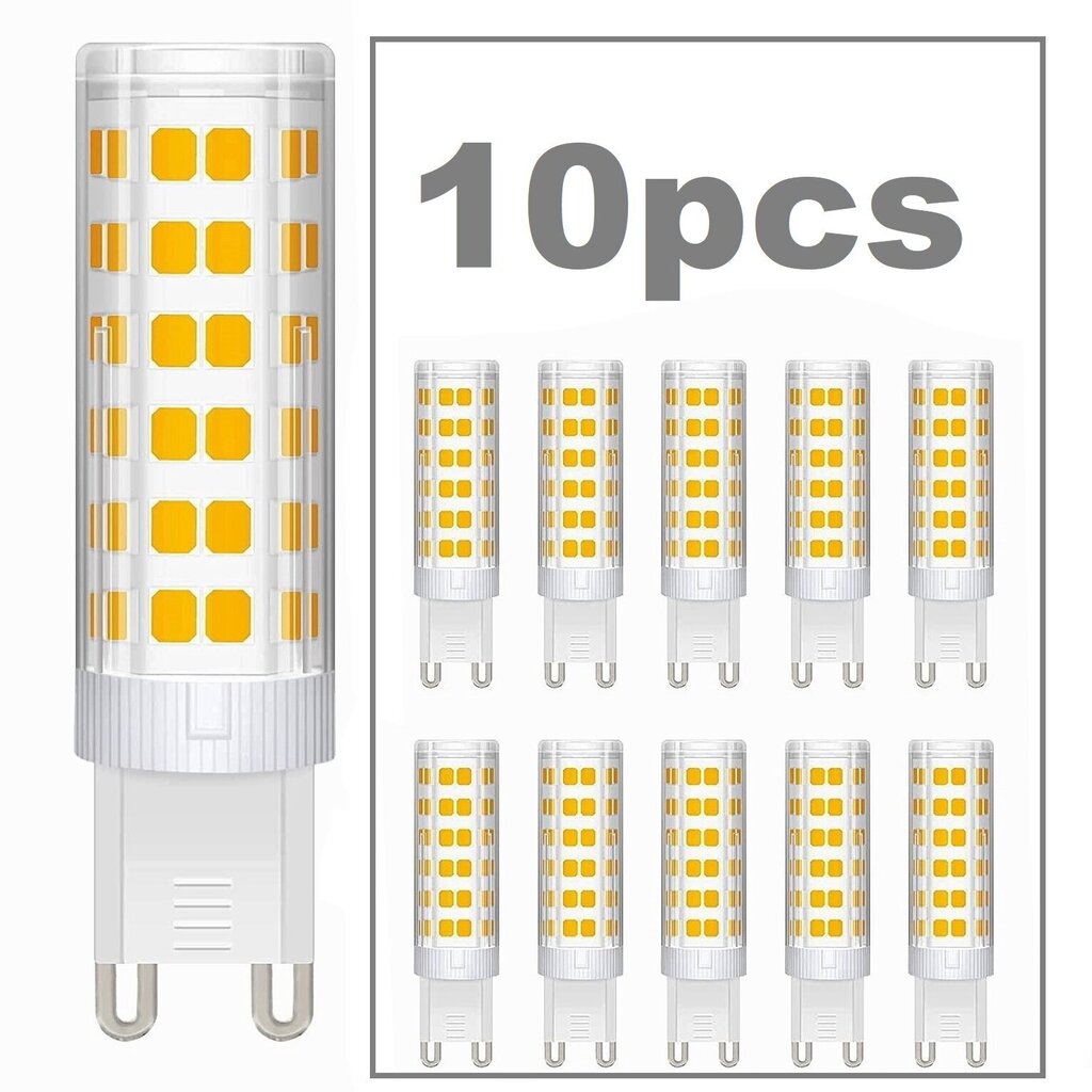 LED spuldzes iepakojumā 10 gab. G.LUX GR-LED-G9-8 W 4000 K цена и информация | Spuldzes | 220.lv