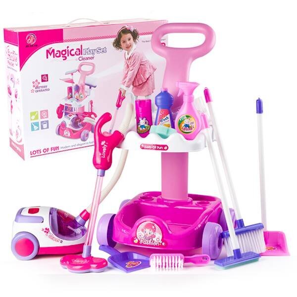 Bērnu tīrīšanas komplekts ar putekļu sūcēju cena un informācija | Rotaļlietas meitenēm | 220.lv