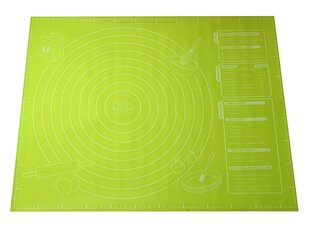 Silikona virtuves paklājs, 60 x 45 cm, zaļš cena un informācija | Cepamais papīrs, trauki, formas | 220.lv