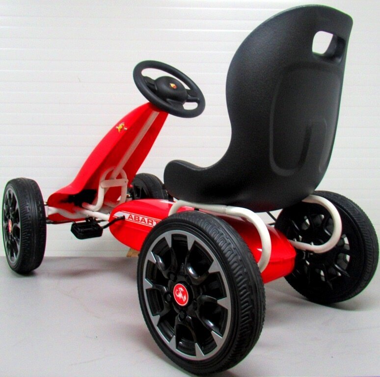 Pedāļu kartings gokarts ABARTH G6 bērniem, sarkans cena un informācija | Bērnu elektroauto | 220.lv