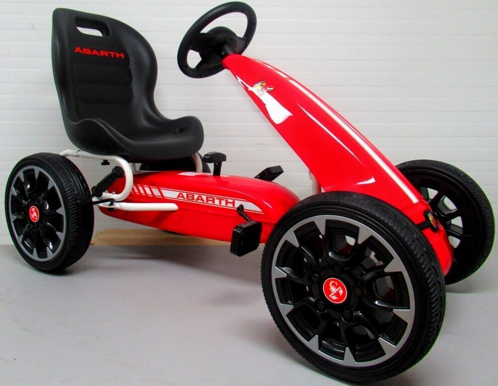 Pedāļu kartings gokarts ABARTH G6 bērniem, sarkans cena un informācija | Bērnu elektroauto | 220.lv