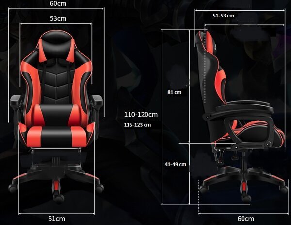 R-Sport K3 spēļu krēsls, ar masāžas funkciju, balts/melns cena un informācija | Biroja krēsli | 220.lv