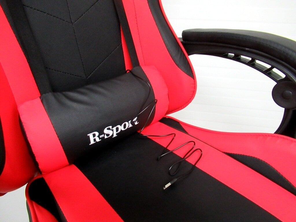 Spēļu krēsls R-Sport K3, ar masāžas funkciju, sarkans/melns cena un informācija | Biroja krēsli | 220.lv