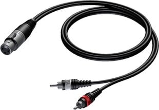 Procab CAB704/1.5, XLR/RCA, 1.5 м цена и информация | Кабели и провода | 220.lv