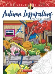 Creative Haven Autumn Inspirations Color by Number cena un informācija | Grāmatas mazuļiem | 220.lv
