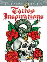 Creative Haven Tattoo Inspirations Coloring Book cena un informācija | Grāmatas mazuļiem | 220.lv