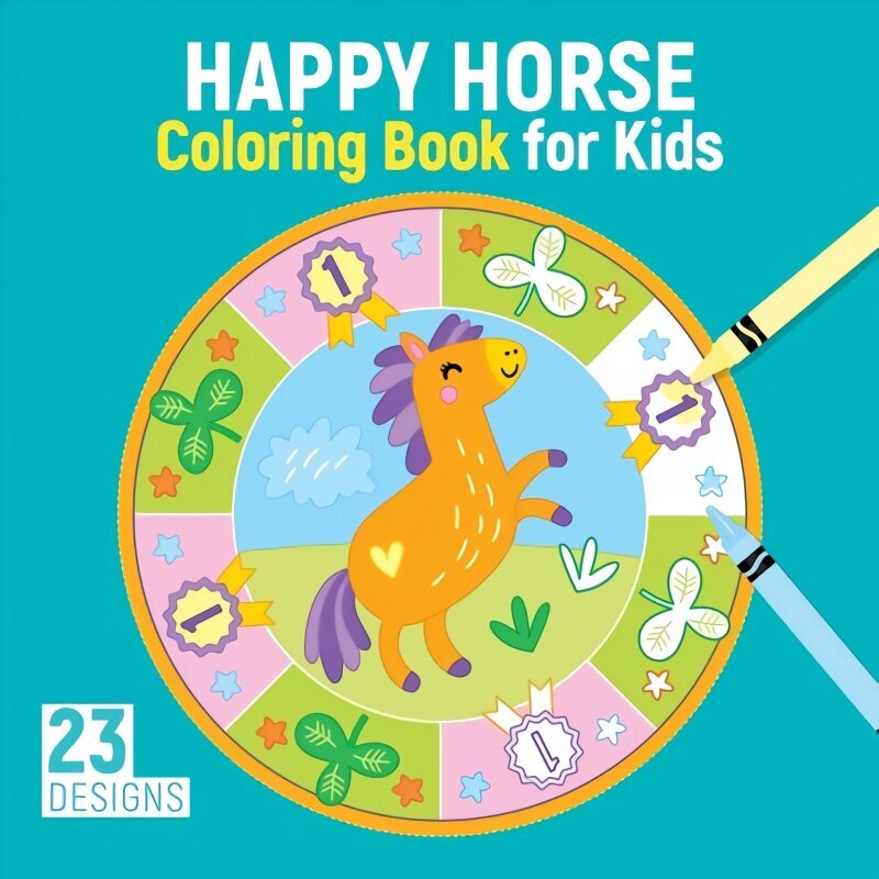 Happy Horse Coloring Book for Kids: 23 Designs cena un informācija | Grāmatas mazuļiem | 220.lv