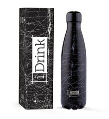 Termiskā dzeramā pudele Itotal Grunge melna, 500ml cena un informācija | Ūdens pudeles | 220.lv