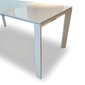 Paplašināms galds BADEN-BADEN white, ar rūdītu stiklu цена и информация | Virtuves galdi, ēdamgaldi | 220.lv