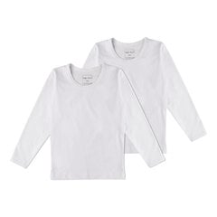 Детская футболка с длинным рукавом 2 в упаковке, белая, Tup Tup цена и информация | Рубашки для мальчиков | 220.lv