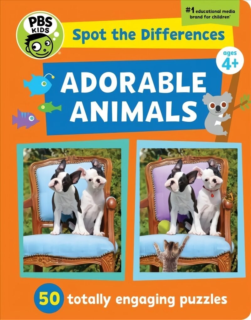 Spot The Differences: Adorable Animals: 50 Picture Puzzles, Thousands of Challenges цена и информация | Grāmatas pusaudžiem un jauniešiem | 220.lv