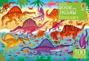 Usborne Book and Jigsaw Dinosaurs UK 2017 cena un informācija | Grāmatas pusaudžiem un jauniešiem | 220.lv