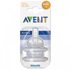 Barošanas pudeļu silikona knupīši Philips Avent &quot;Classic&quot;, no 6+ mēn. cena un informācija | Bērnu pudelītes un to aksesuāri | 220.lv