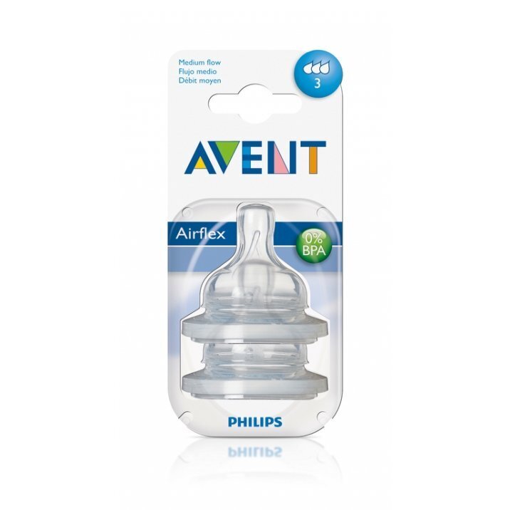 Barošanas pudeļu silikona knupīši, Philips Avent "Classic", no 3+ mēn. cena un informācija | Bērnu pudelītes un to aksesuāri | 220.lv