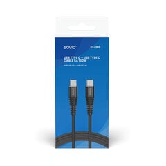 Savio CL-160, USB-C, 2 m цена и информация | Кабели и провода | 220.lv