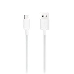 Кабель данных и быстрого заряда DCO, TPE, USB на USB-C, Type-C, 2.4A, 1 м, белый цена и информация | Кабели для телефонов | 220.lv