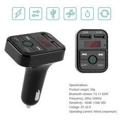 Moduliators Riff CAR-B2 Bluetooth FM / MP3 raidītājs Automašīnas lādētājs 2x USB QC3.0 3.1A/1A Melns цена и информация | FM Модуляторы | 220.lv