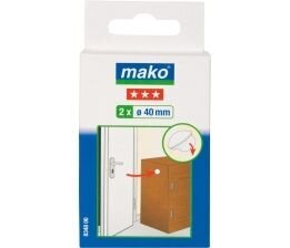 Durvju balsts d-40mm, līmējams, balts, 2 gab. Mako (834800) cena un informācija | Durvju stopētāji un citi aksesuāri | 220.lv