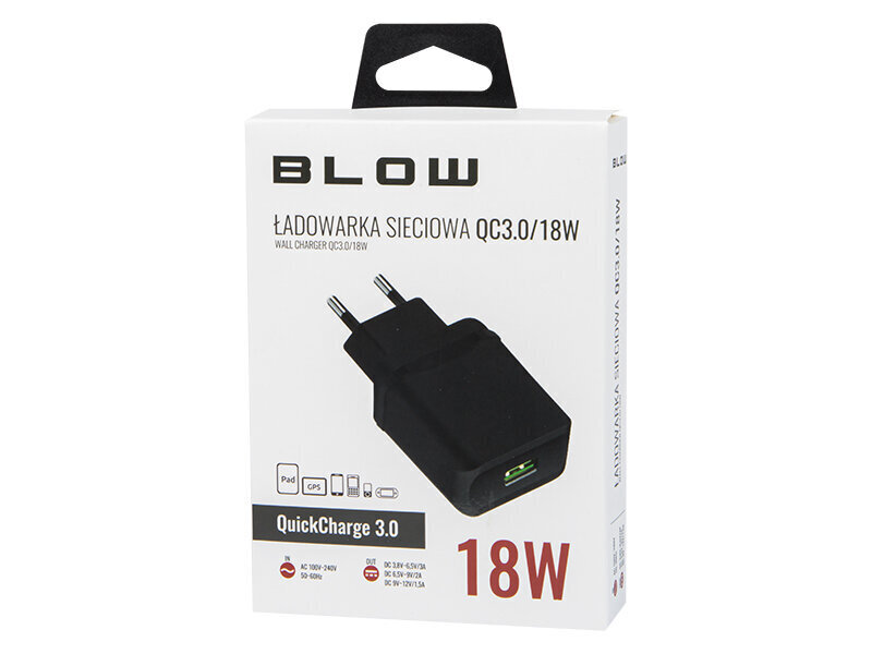 Blow USB QC3.0 18W цена и информация | Lādētāji un adapteri | 220.lv