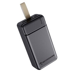 BeePower 30000mAh Mega Power Bank Lādētājs 2x USB 2.1A Max Izeja / USB-C Micro Ieeja Melna цена и информация | Зарядные устройства Power bank | 220.lv