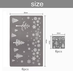 Настольные коврики Anyingkai, рождественские, серые, 12 шт. цена и информация | Скатерти, салфетки | 220.lv