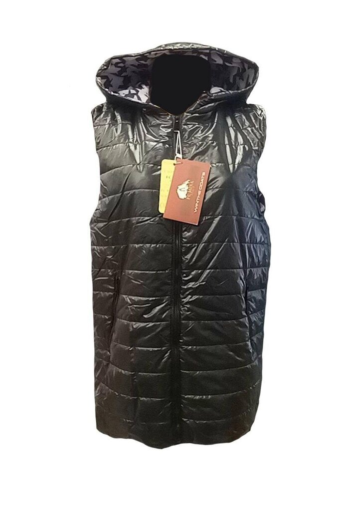 Veste liela izmēra, melna cena un informācija | Sieviešu vestes | 220.lv