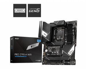 MSI Intel Z790 LGA1700 ATX Memory DDR5 PRO Z790-A WIFIPRO Z790-A WIFI cena un informācija | Mātesplates | 220.lv