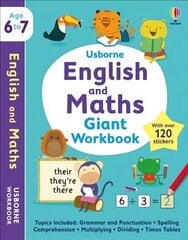 Usborne English and Maths Giant Workbook 6-7 cena un informācija | Grāmatas mazuļiem | 220.lv