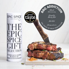 Epic Spice BBQ Addiction – The taste of meat perfection, AAA kategorijos prieskonių dovanų rinkinys, 4x 75g цена и информация | Специи, наборы специй | 220.lv