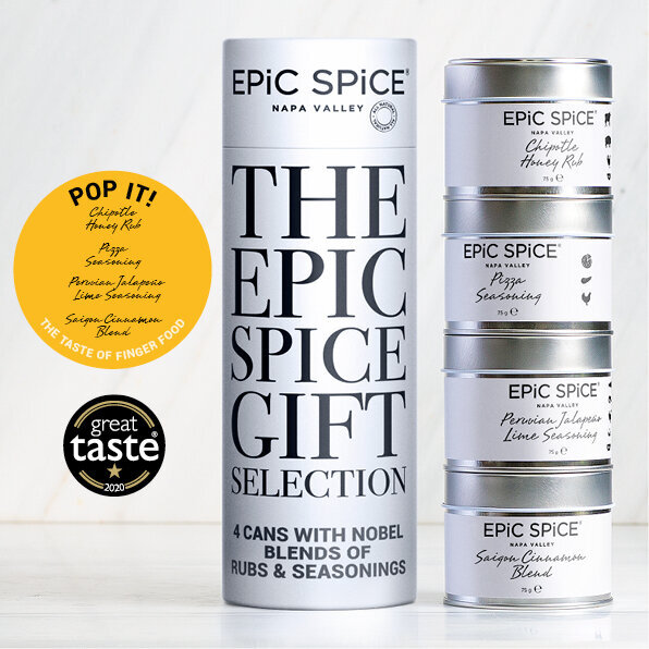 Epic Spice Pop it – The taste of Finger food, AAA kategorijos prieskonių dovanų rinkinys, 4x 75g cena un informācija | Garšvielas, garšvielu komplekti | 220.lv