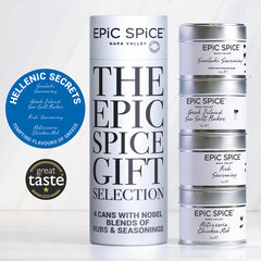 Epic Spice Hellenic Secrets - Tempting flavours for Greece, AAA kategorijos prieskonių dovanų rinkinys, 4x 75g cena un informācija | Garšvielas, garšvielu komplekti | 220.lv