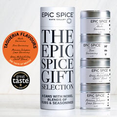 Epic Spice Taqueria Flavours - The taste of Mexico, AAA kategorijos prieskonių dovanų rinkinys, 4x 75g cena un informācija | Garšvielas, garšvielu komplekti | 220.lv
