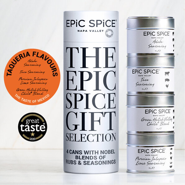 Epic Spice Taqueria Flavours - The taste of Mexico, AAA kategorijos prieskonių dovanų rinkinys, 4x 75g цена и информация | Garšvielas, garšvielu komplekti | 220.lv