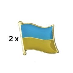 Žetons Ukrainas karogs, 19 x 16 mm iepakojums 2 gab. cena un informācija | Citas oriģinālas dāvanas | 220.lv