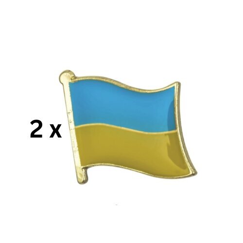 Žetons Ukrainas karogs, 19 x 16 mm iepakojums 2 gab. cena un informācija | Citas oriģinālas dāvanas | 220.lv