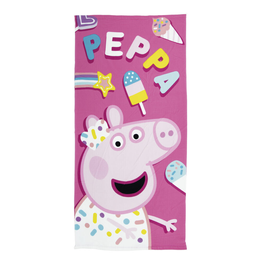 Vannas dvielis Peppa Pig Cozy stūrītis (70 x 140 cm) S4306496 цена и информация | Dvieļi | 220.lv