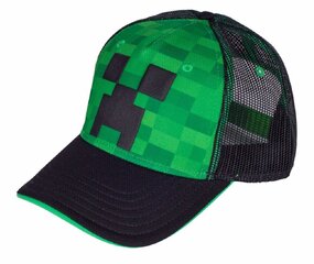 Cepurīte ar knābi Minecraft Creeper 58 cm. цена и информация | Шапки, перчатки, шарфы для мальчиков | 220.lv
