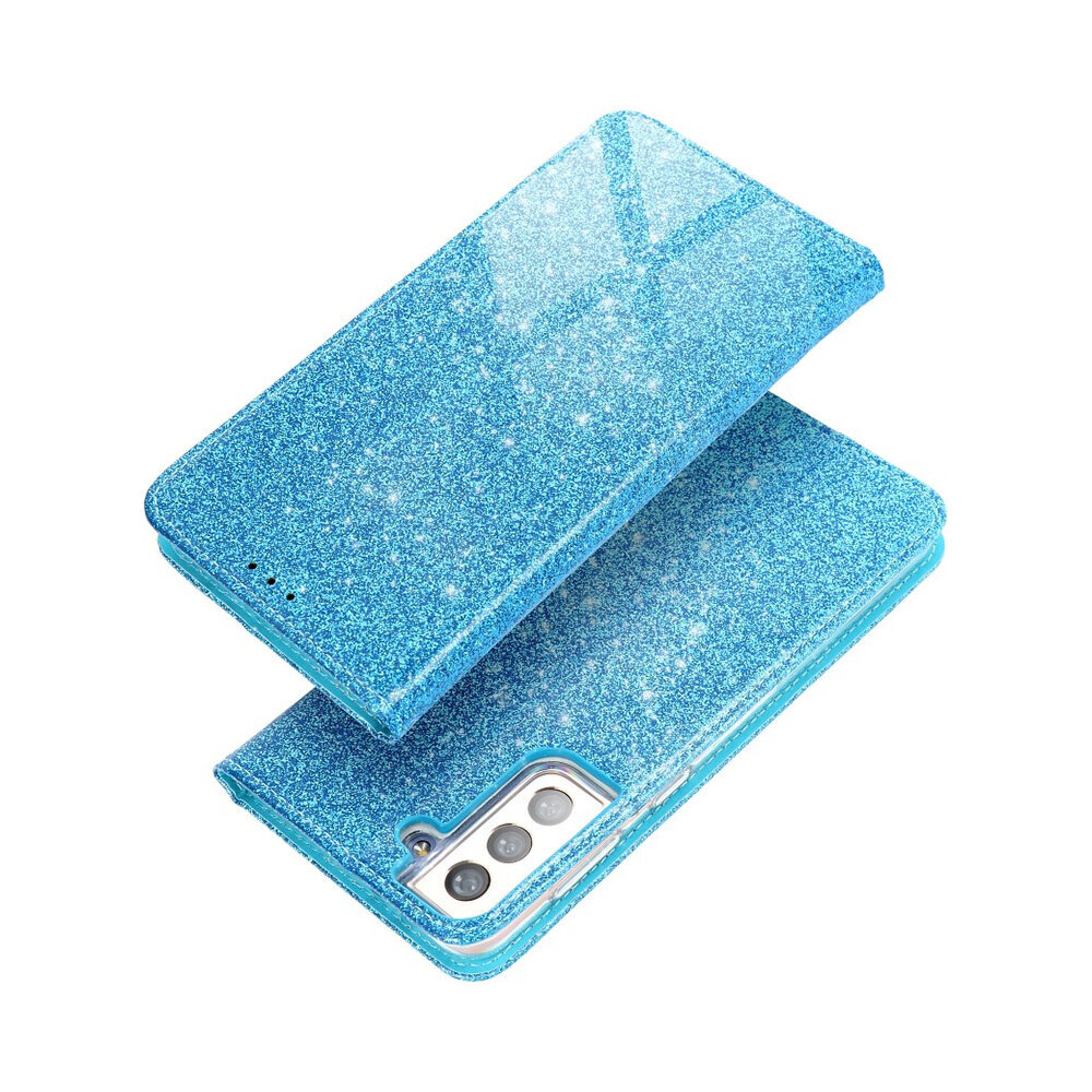 SPARKLE Atveramie maciņi priekš Samsung Galaxy S21+ (6,7″) – Gaiši zils цена и информация | Telefonu vāciņi, maciņi | 220.lv