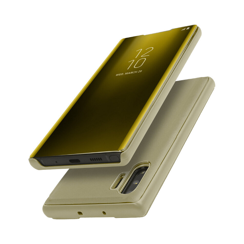 Samsung Galaxy A50 Mirror Flip apvalks – Zelts cena un informācija | Telefonu vāciņi, maciņi | 220.lv