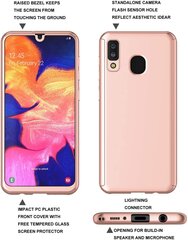 Чехол 360° + Защитное стекло для Samsung Galaxy A41 (6,1″) — Розовое золото цена и информация | Чехлы для телефонов | 220.lv
