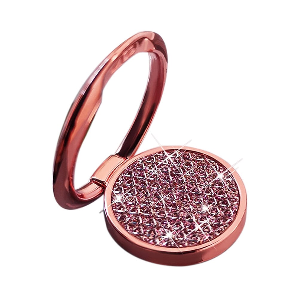 Universāls pirkstu turētājs Glitter Ring – Rozā zelts цена и информация | Auto turētāji | 220.lv